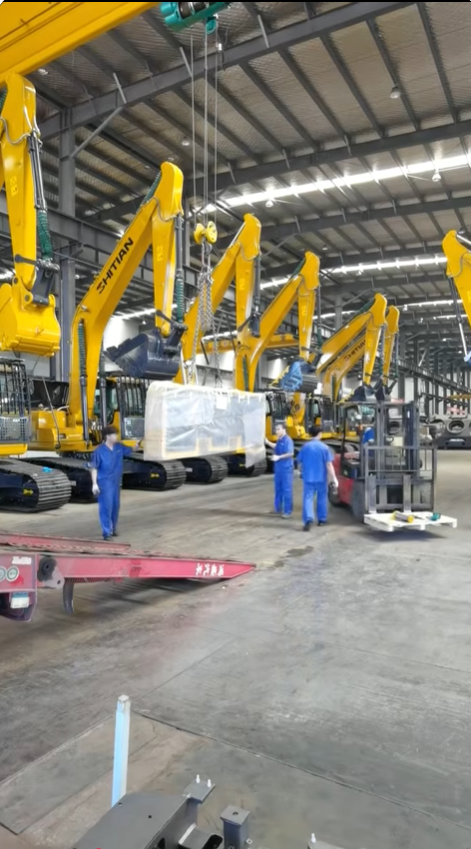 Disassembled Excavator Spare P