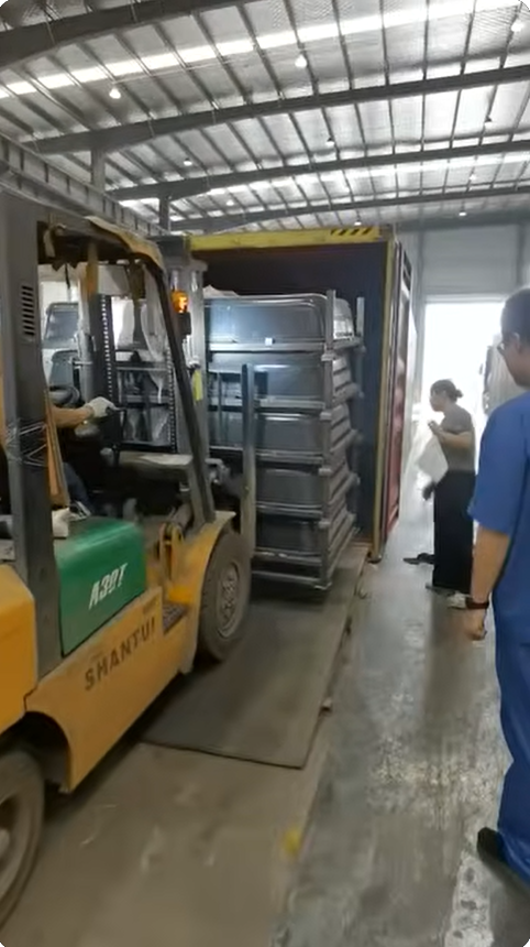Container Loading in Progress: