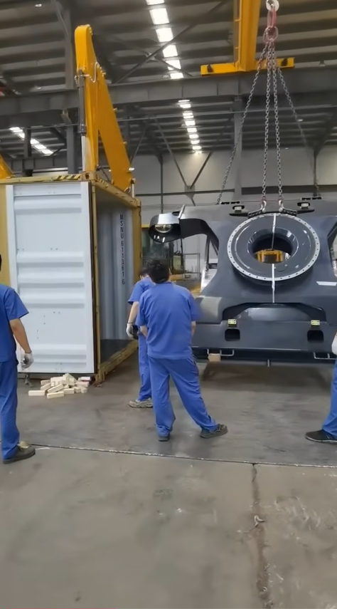 Close-up View: Hoisting Excava