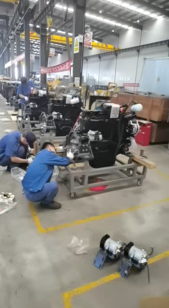 Workshop Assembly of Excavator
